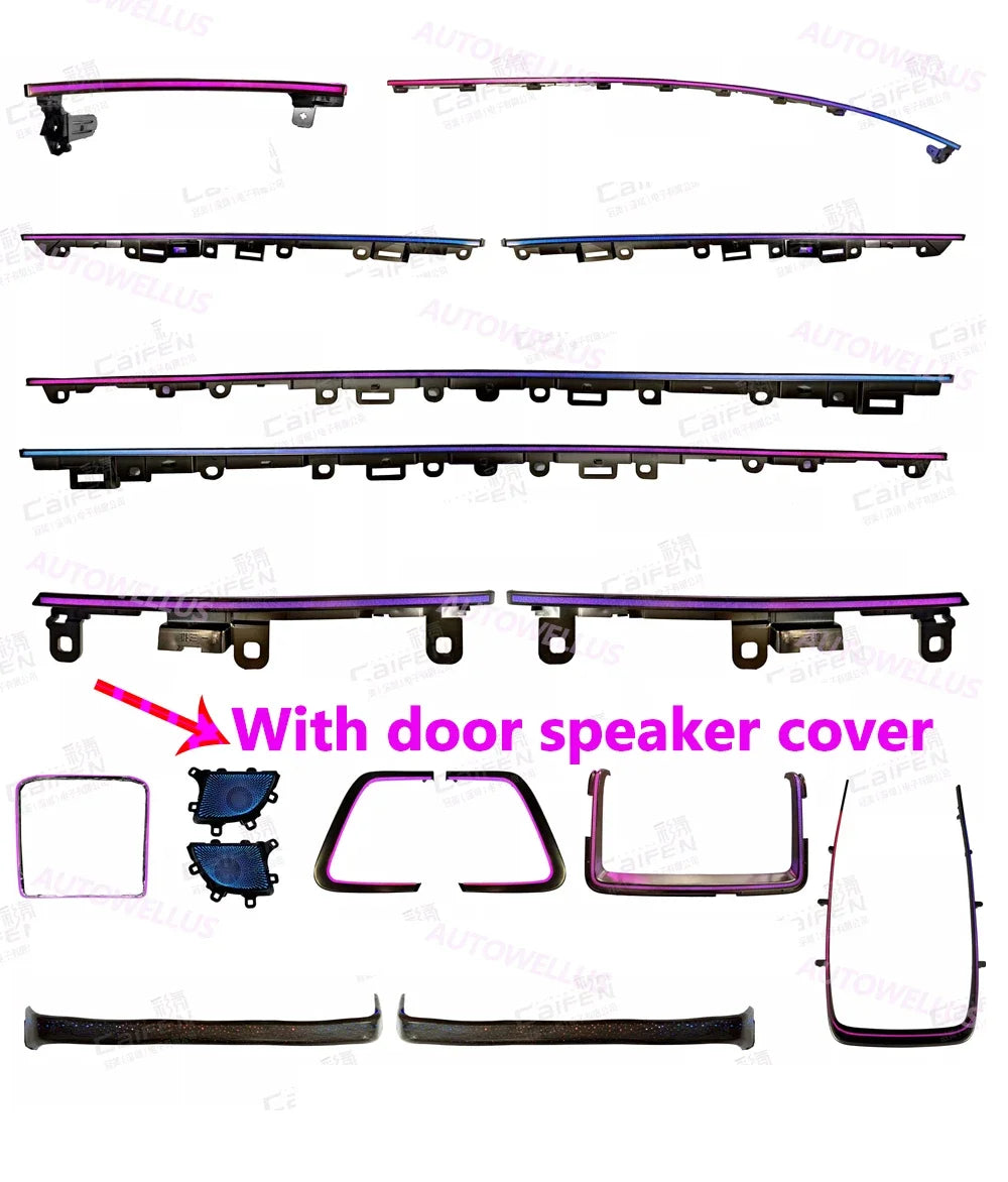 Auto AccessariesLHD/RHD For Toyota Alphard/VELLFIRE 40 Series 2023+ Dynamic Color Complete Set Of Interior Ambient Lights Led D