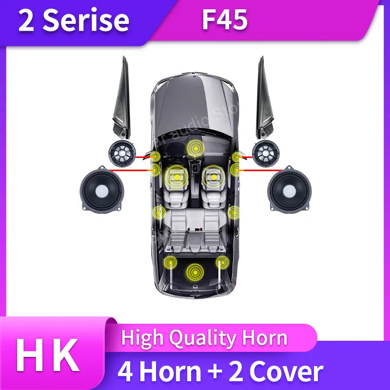 Car Tweeter Midrange Speakers Subwoofer For BMW F45 F46 2 Series 218i 220i High Quality Horn Bass loudspeaker Audio Treble Cover