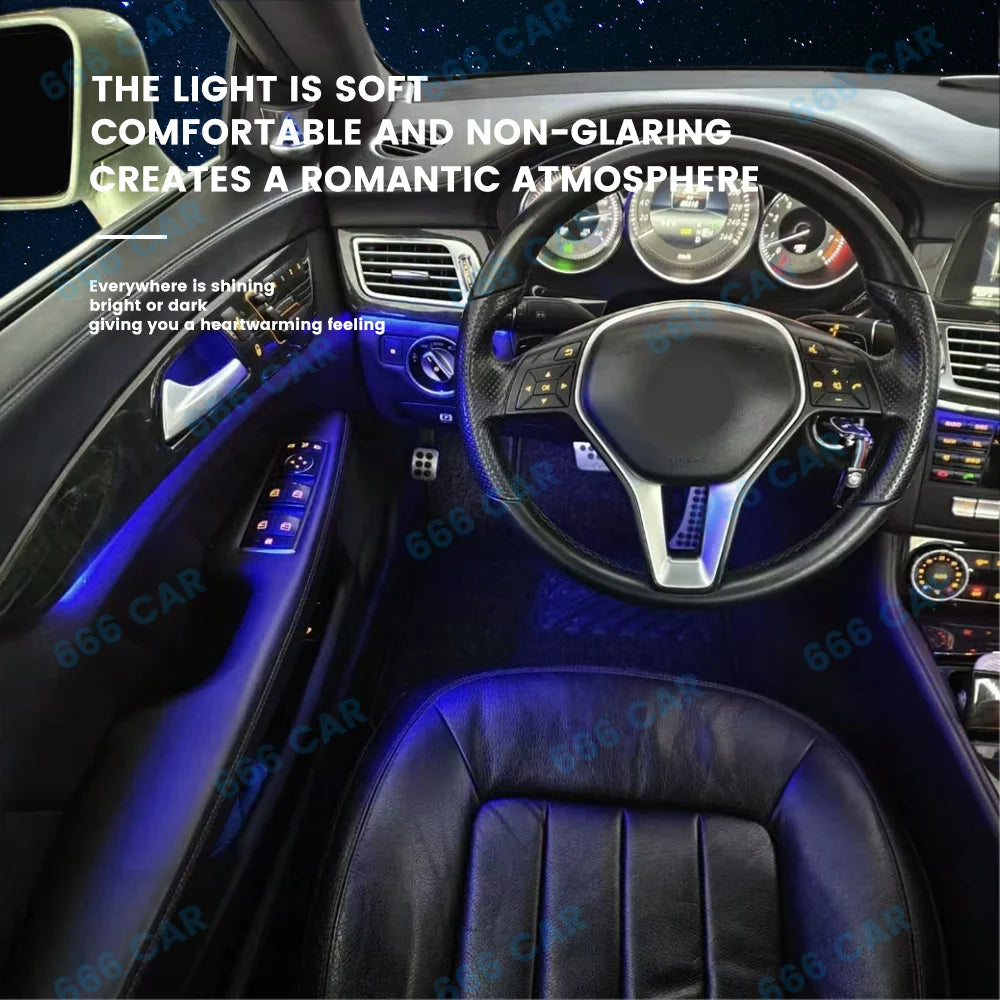 Original 3 Colors Upgrade 12/64 Colors Ambient Light Cable For Mercedes Benz W166 W218 W292 W212 W221 GLE Car Decorate LED Lamp