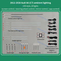 21 Colours LED Ambient Light For Audi A6 C7 2012-2018 Car Indoor Decoration Atmosphere Lamp MMI Bluetooth APP Control Refit Part