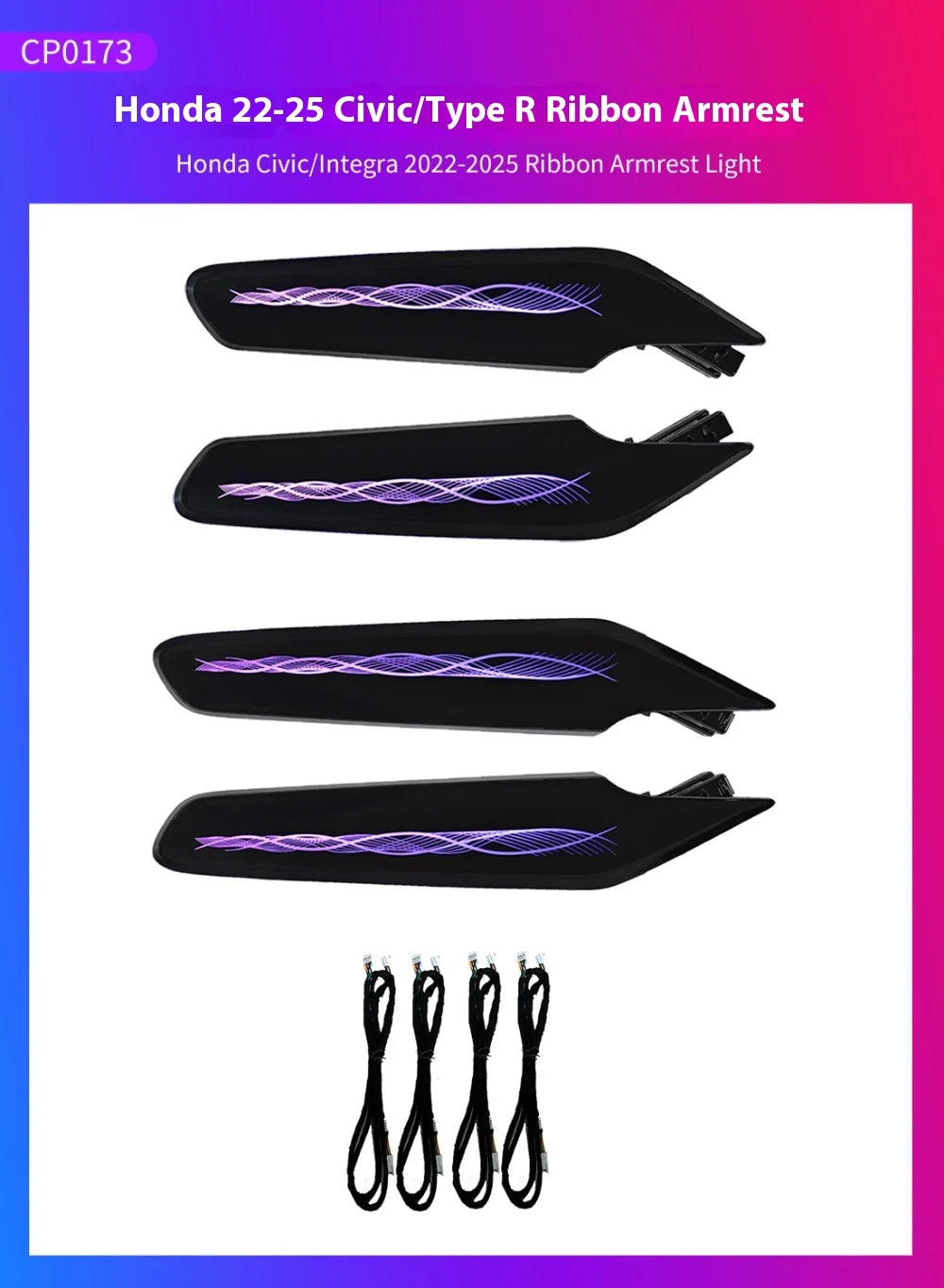 Carbon Fiber look Ambient light for Honda Civic 11TH 2022-2025 OEM Dynamic Ambient Lamp Original Car 1:1 Mold Kit APP Control