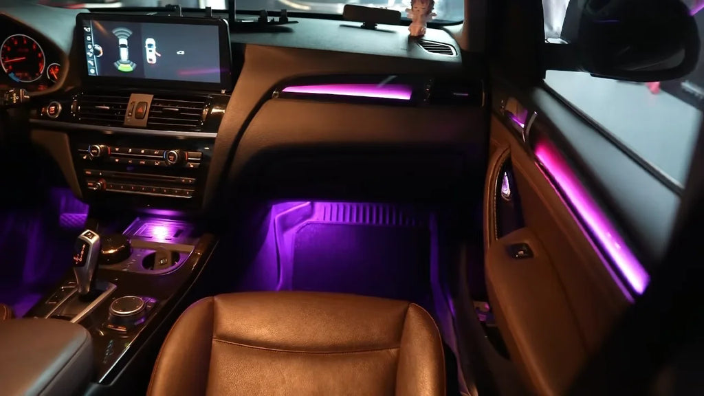 64 Color Rainbow Symphony Car Ambient Light for BMW X3 X4 F25 F26 2012-2017 Interior Atmosphere Lighting 12v Led Lights bar