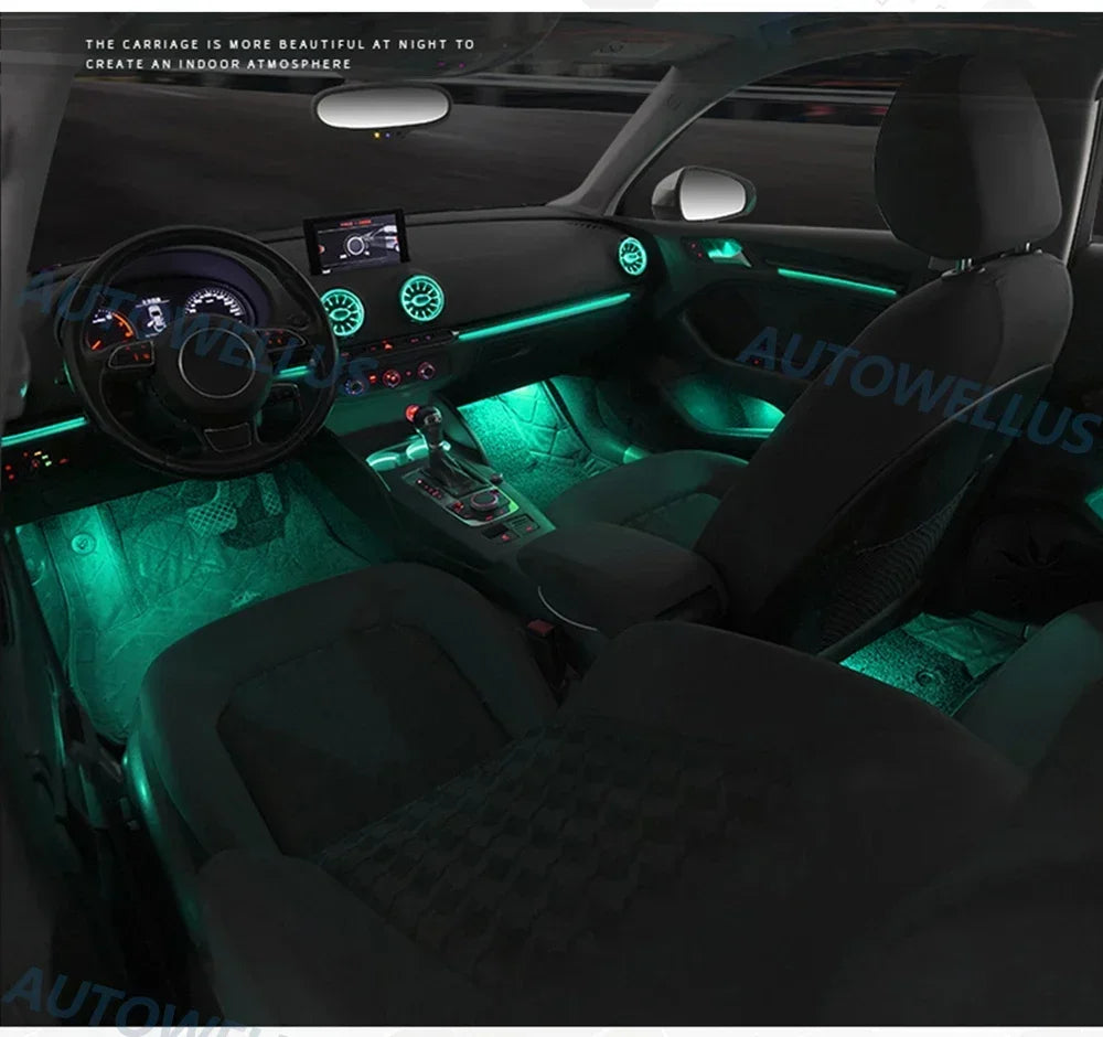 Auto Accessaries1:1 Mold 25 Lights Colorful Interior Ambient Light Fit For Audi A3 S3 2013-2020 Original Factory Car Interior Ac