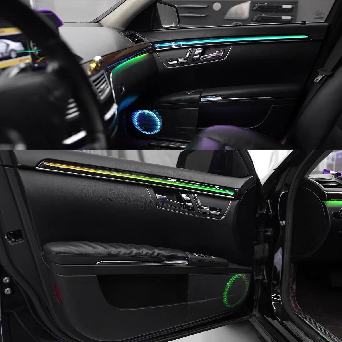 64-color Car Interior APP Control Ambient Light For Mercedes-Benz S-Class W221 2006-13Dynamic Auto Car Atmosphere Lamp Component