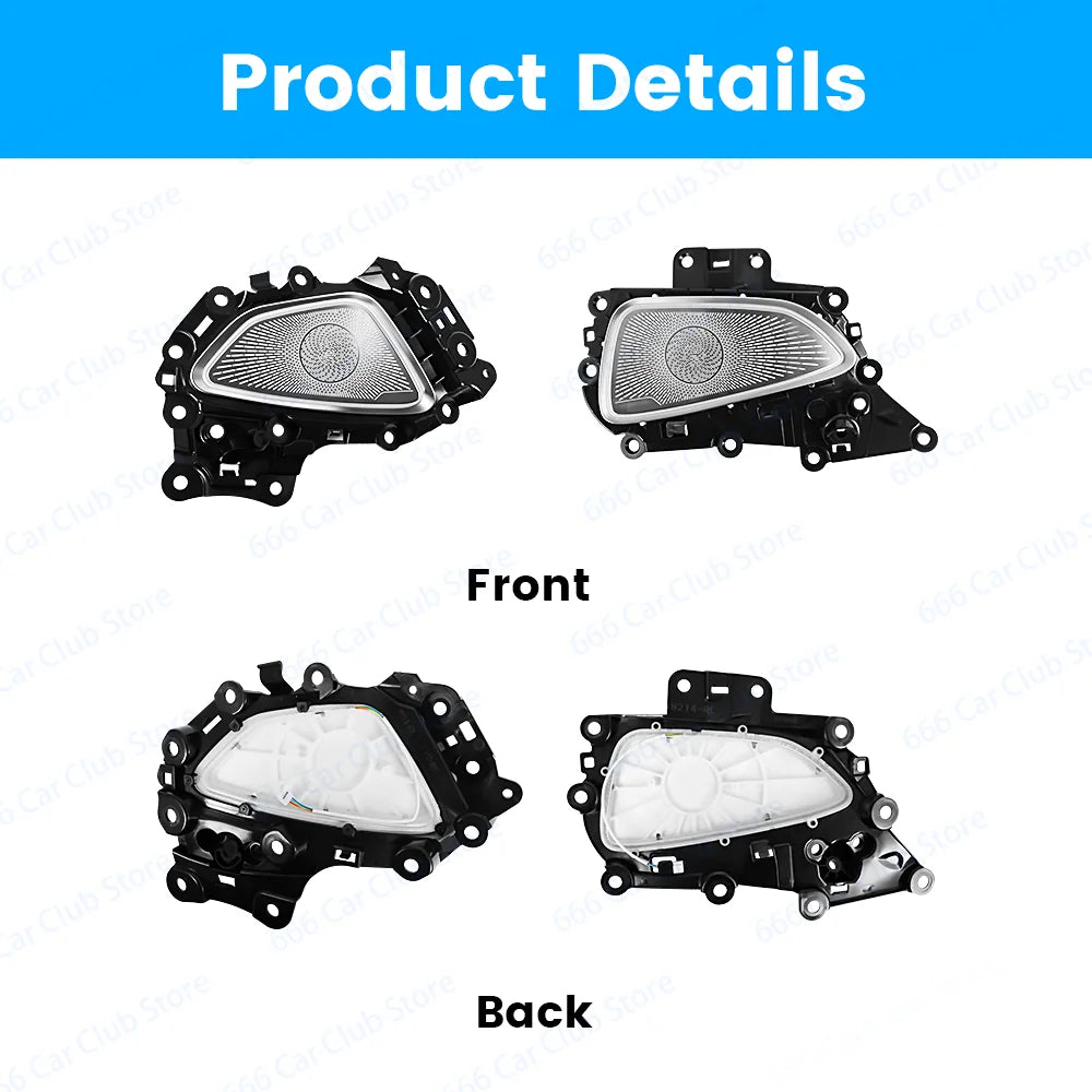 64 Colour LED Door Luminous Speaker Cover Atmosphere Lights For Mercedes Benz New E-Class W214 Car Decorative Light Parts