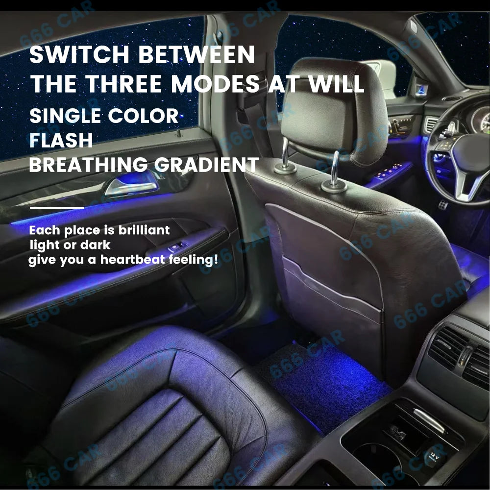 Original 3 Colors Upgrade 12/64 Colors Ambient Light Cable For Mercedes Benz W166 W218 W292 W212 W221 GLE Car Decorate LED Lamp