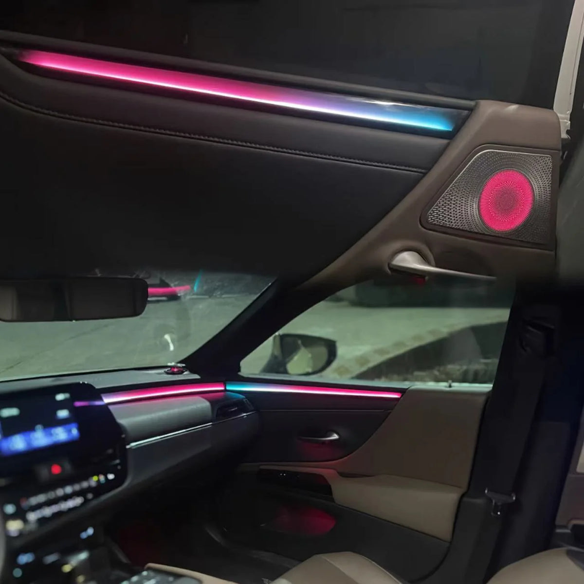 Car 64-color ES Ambient Lighting for Lexus ES  2018-2024 Interior Dynamic Symphony  LED Ambient Light Decorative Accessories