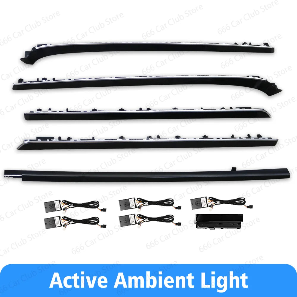 64 Colors LED Active Ambient Light For Mercedes Benz 2021+ W223 S-Class S450L S480 S500L 4D Speaker Decorative lights Refit