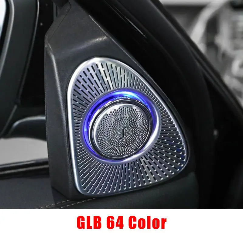 64 Color 3D Rotating Tweeter For Mercedes Benz C GLC E S W205 W213 W222 X253 W177 RGB LED Light Car Speaker Horn Refit