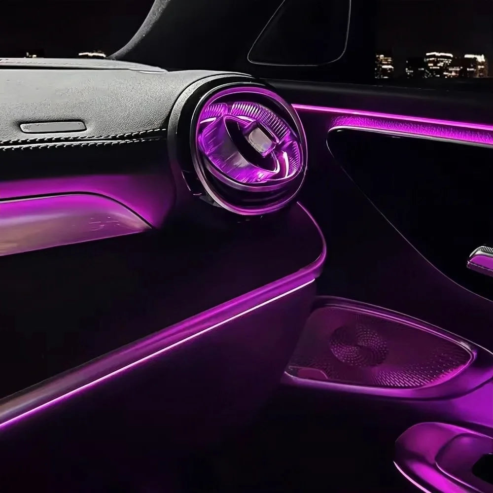 64 Colors For Mercedes Benz C-Class W206 Led Turbine Nozzle Ambient Light Air Vent Lamp New Outlet Turbo Interior Air Vent