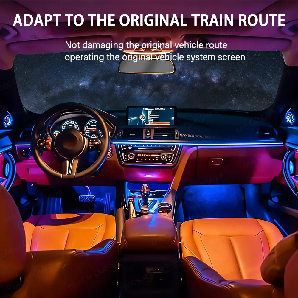 256 Color RGB APP controls Ambient Lighting For BMW 3 Sories F30 3GT Automotive Colored Decorative Light Accessories