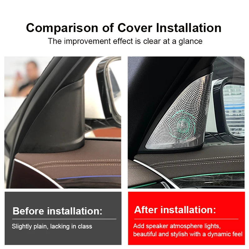 For BMW  G30 G31 Lighting Cover Audio Upgrade LQ Plug and Play Center Speaker Tweeter Midrange Horn Subwoofer DSP Amplifier