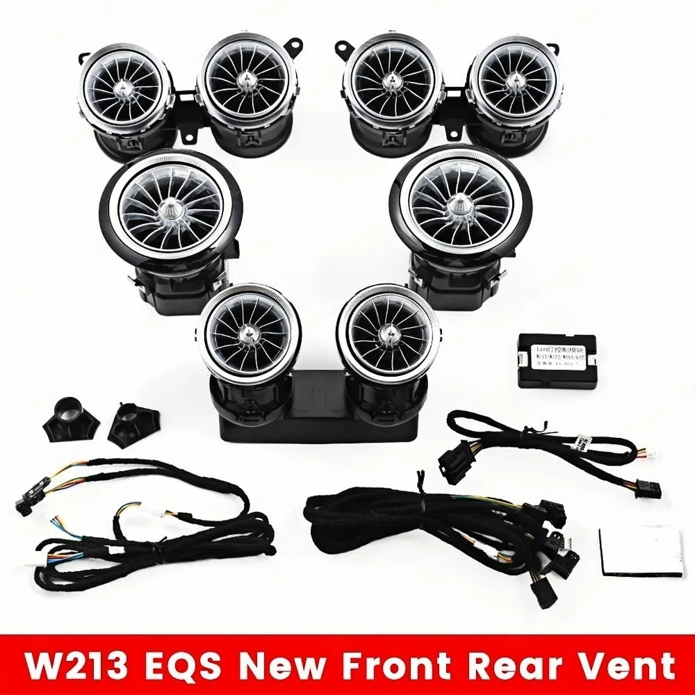 64 Colors LED Air Vents For Mercedes Benz W213 E-Class E Coupe W238 E43 E53 3D Rotating Tweeter Speaker Interior Ambient Light