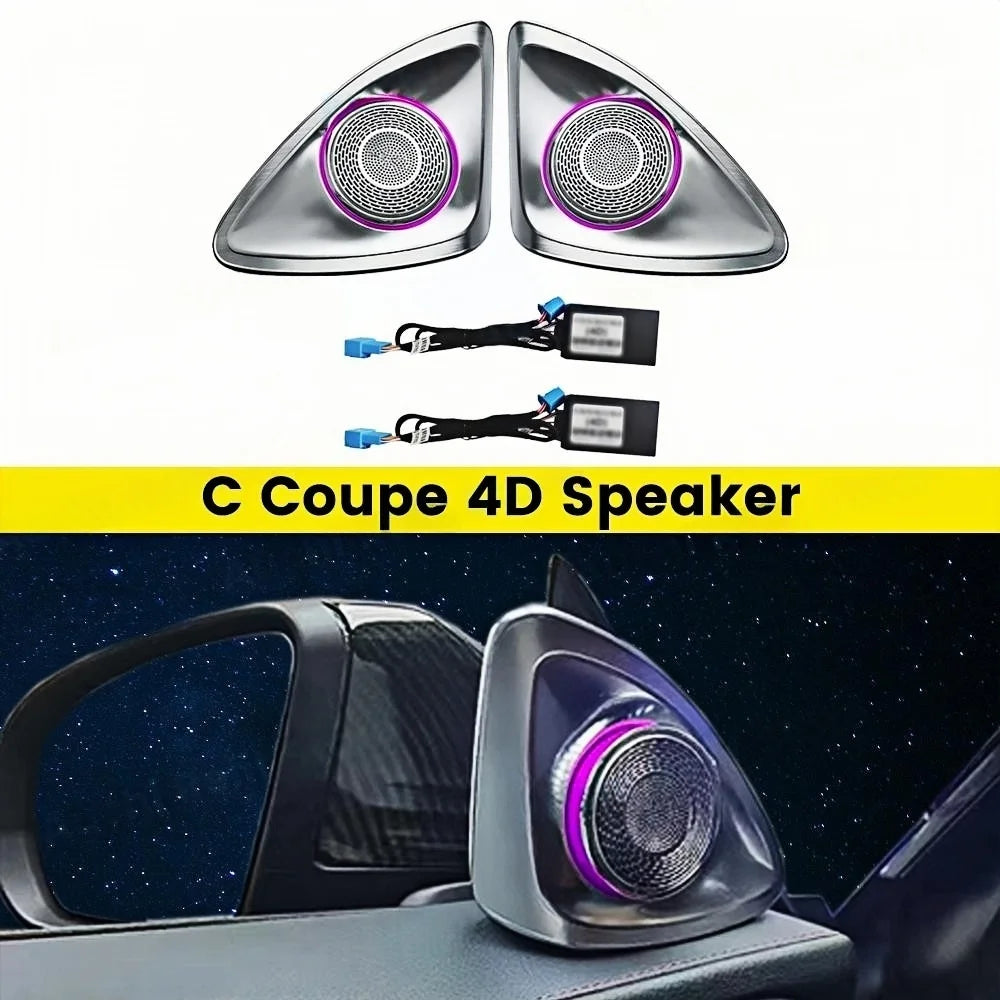 Ambient Light 3/12/64 Colours For Mercedes-Benz C/GLC Class Coupe W205 C43 C63 X253 LED Vents Speaker Decorative Light Retrofit