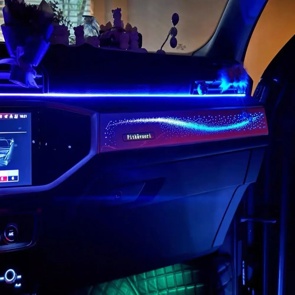 Upgraded Accessories LED Ambient Light 2019-2024 For Audi Q3 Interior Lighting Galaxy Ambient Light 64 Color Decorative Strip