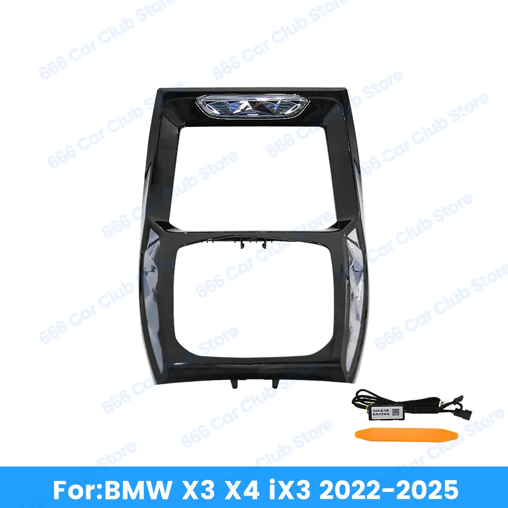 11 Colours  LED Crystal Center Console Saddle Light For  For BMW X3 X4 IX3 G01 G02 2022-2025 New  Decorative Lamp Ambient Light