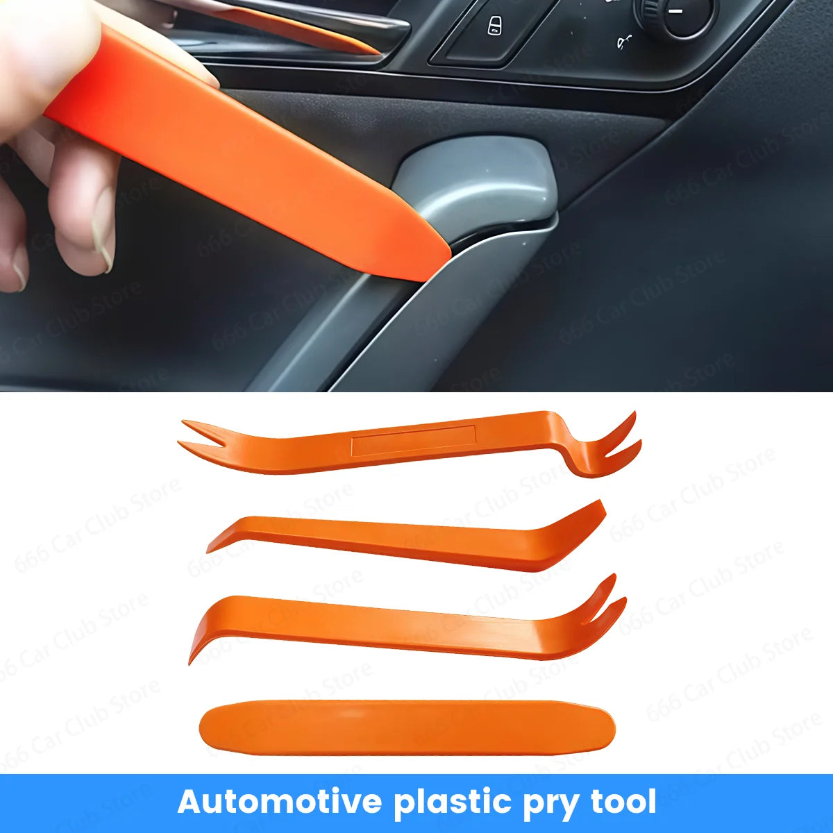 Vehicle Interior Door Panel Clip And Fastener Removal Tool Set - Automotive Trim Removal Picks And Prongs
