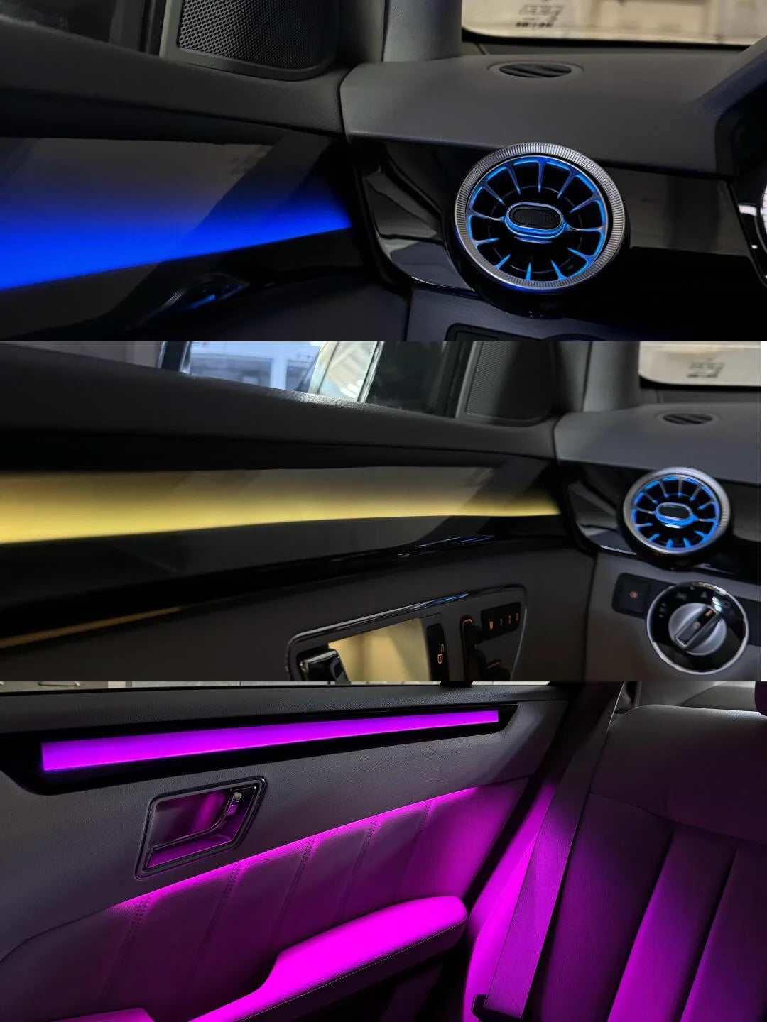 Upgrade 64-Color APP Control Atmosphere Light For Mercedes Benz E-Class W212 Car Interior Auto Lighting