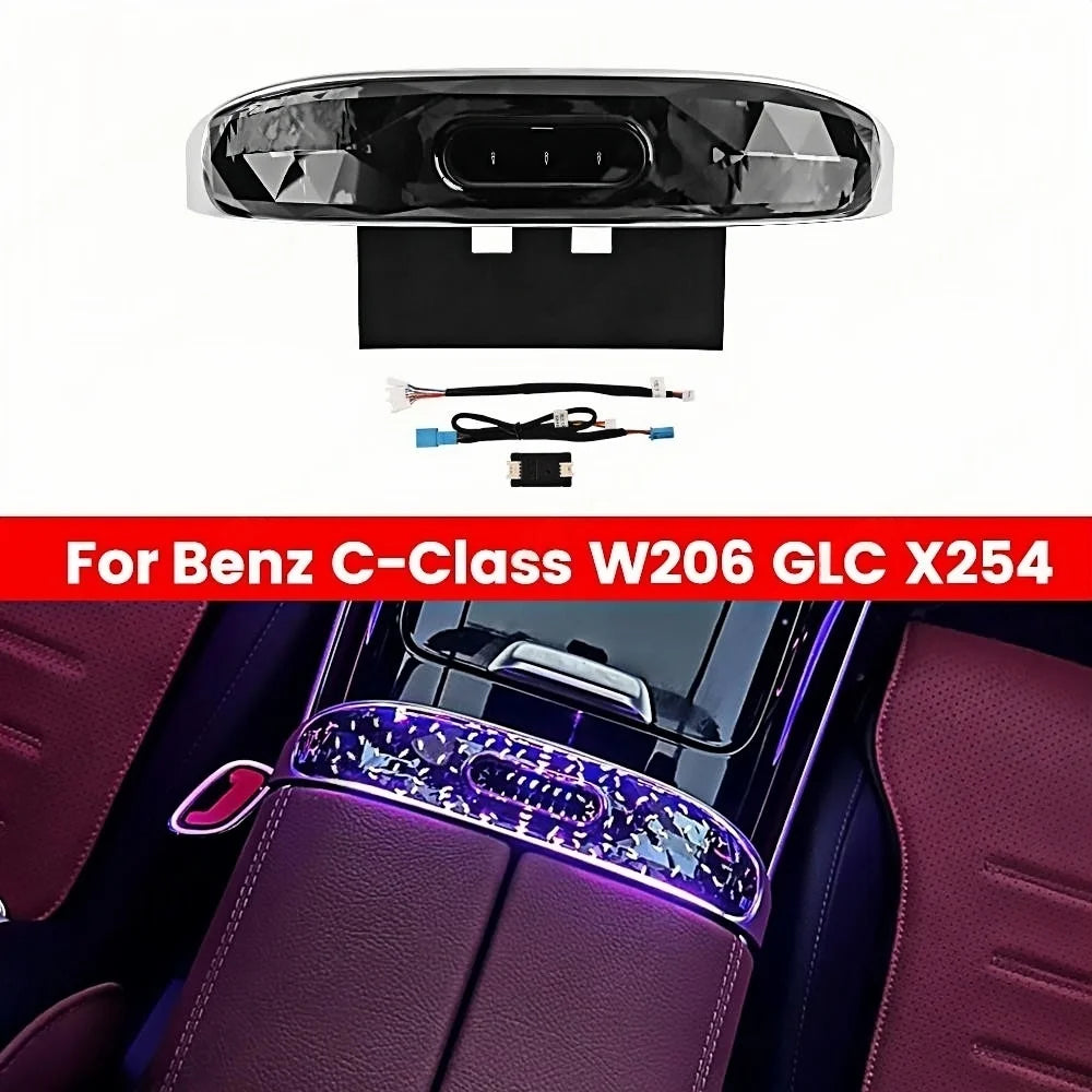 LED 64 Colours Ambient Lights For Mercedes Benz GLC X254 C Class W206 Car Center Console Saddle Light Interior Decorative Lamp