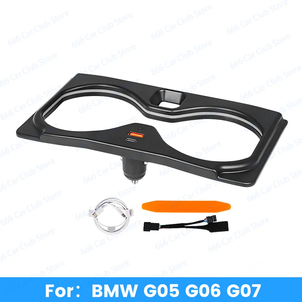 11 Colour LED Car Interior Cup Holder lamp For BMW New X5X6X7 G05 G06 G07 Decoration Ambient Light Modified accessories ﻿