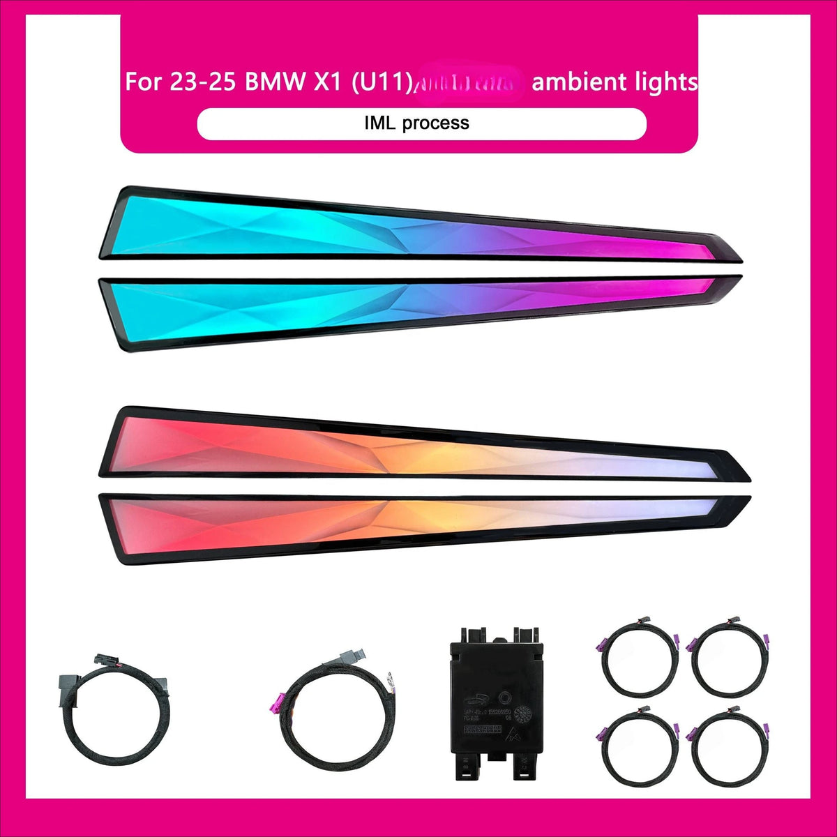 Upgrade Car Interior Crystal Ambient Light for BMW X1 X2 U11 U10 2023-2025 Car 64 Color LED Symphony Kit Auto Door Lights
