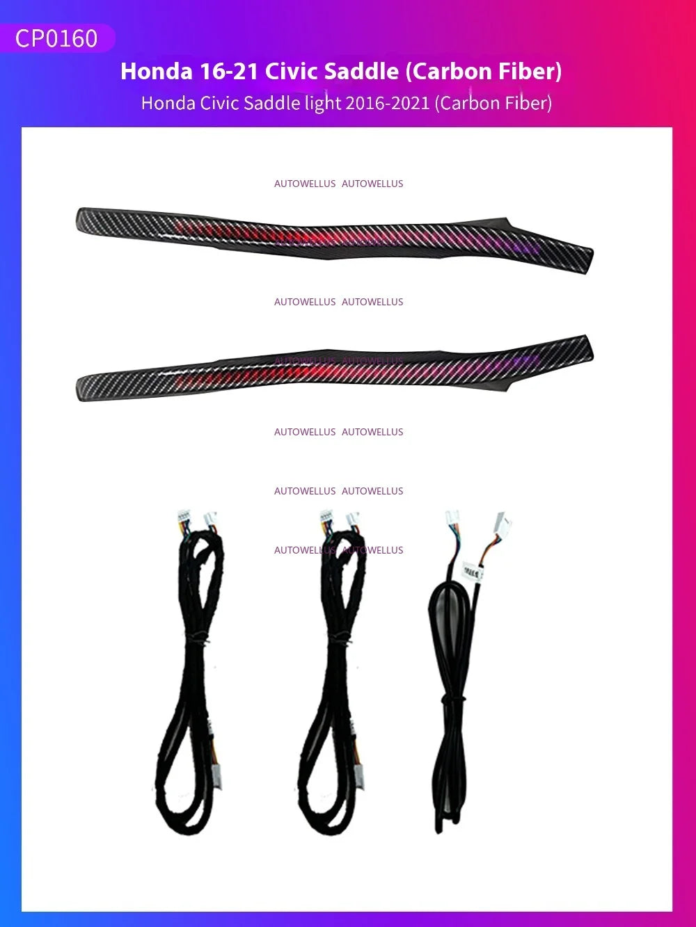 RHD LED Car Inner Star Starry Ambient light For Honda Civic 2016-2021 Dynamic Ambient Lamp Original 1:1 Mold Kit APP Control