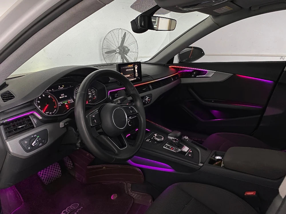 Automotive Inter LED Ambient Light For Audi A5 A5L S5 2017-2025 Galaxy Star dynamic Atmosphere door Panel Lights APP control