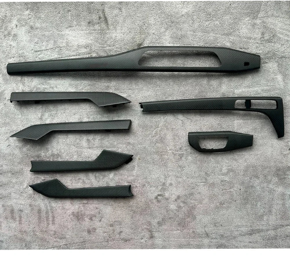 Auto AccessariesCarbon Fiber Sport Style Interior 7-piece Set For Audi B9 PA A4 A5 S4 S5 2017-2022 Interior Decorative Panel Str