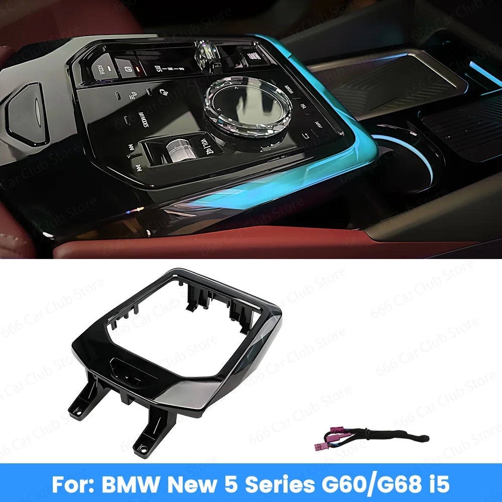 15 Color Decorative light For BMW New 5 Series G60 LED Central Control Crystal Saddle Lamp Ambient Light Car Interior Lighting