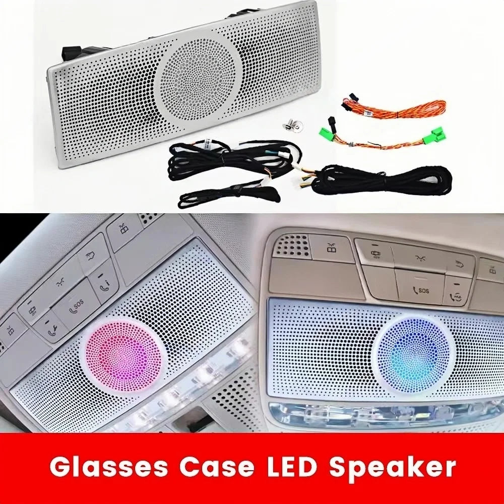 64 Colors LED Air Vents For Mercedes Benz W213 E-Class E Coupe W238 E43 E53 3D Rotating Tweeter Speaker Interior Ambient Light