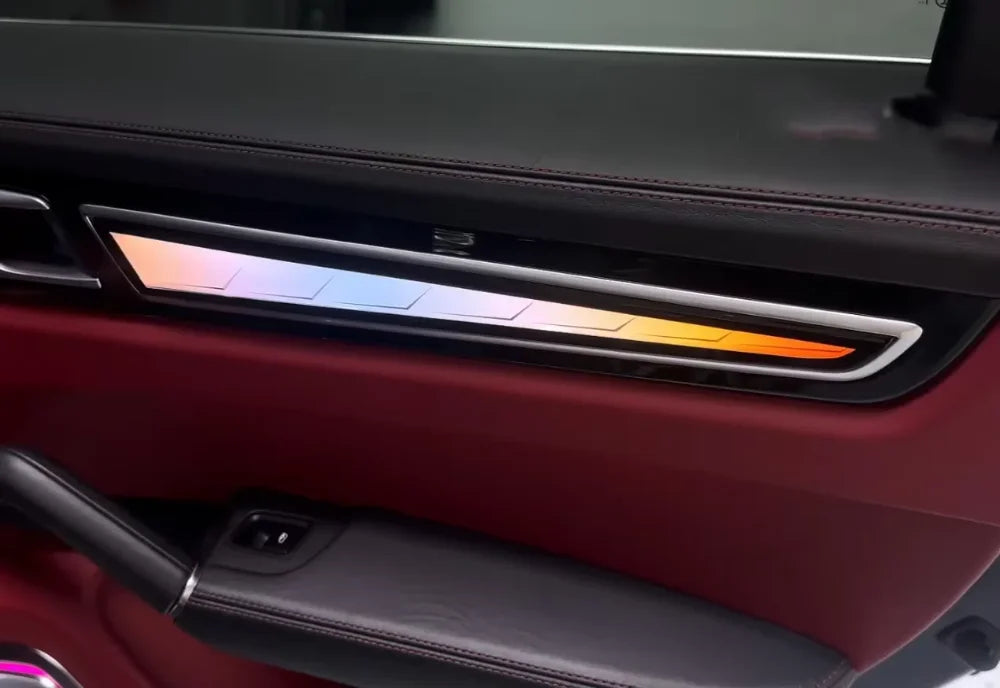 Upgraded 3D Crystal Dynamic Ambient Light 2017-2023 For Porsche Cayenne Symmetry Rainbow Car Interior Atmosphere Light