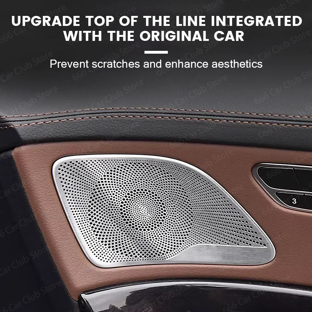 Mercedes Benz S Class W222 2014-19 No Light Door Audio Speaker Panel Trim Cover Car Part Accessory
