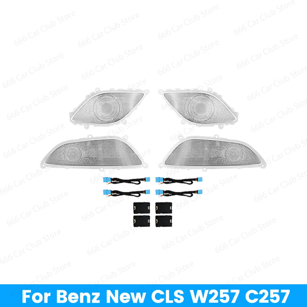 64 Colors LED Speaker Cover Ambient Lighting For Mercedes Benz CLS-Class W257 C257 Speaker Cover Plate Decorative Light