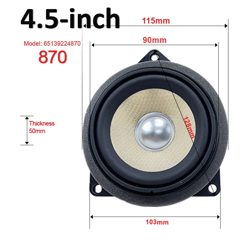 4.5 Inch Car Door Midrange Speaker For BMW F10 F11 E90 E91 E92 E93 E81 E84 5 3 X1Series Loudspeaker Audio Sound Accessories Horn
