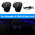 LED 256 Colour Air Vent For Jeep Wrangler JK 2011-2017 JL 2018-2023 Car Interior Ambient Light decoratio Nozzle Turbine Air Outl