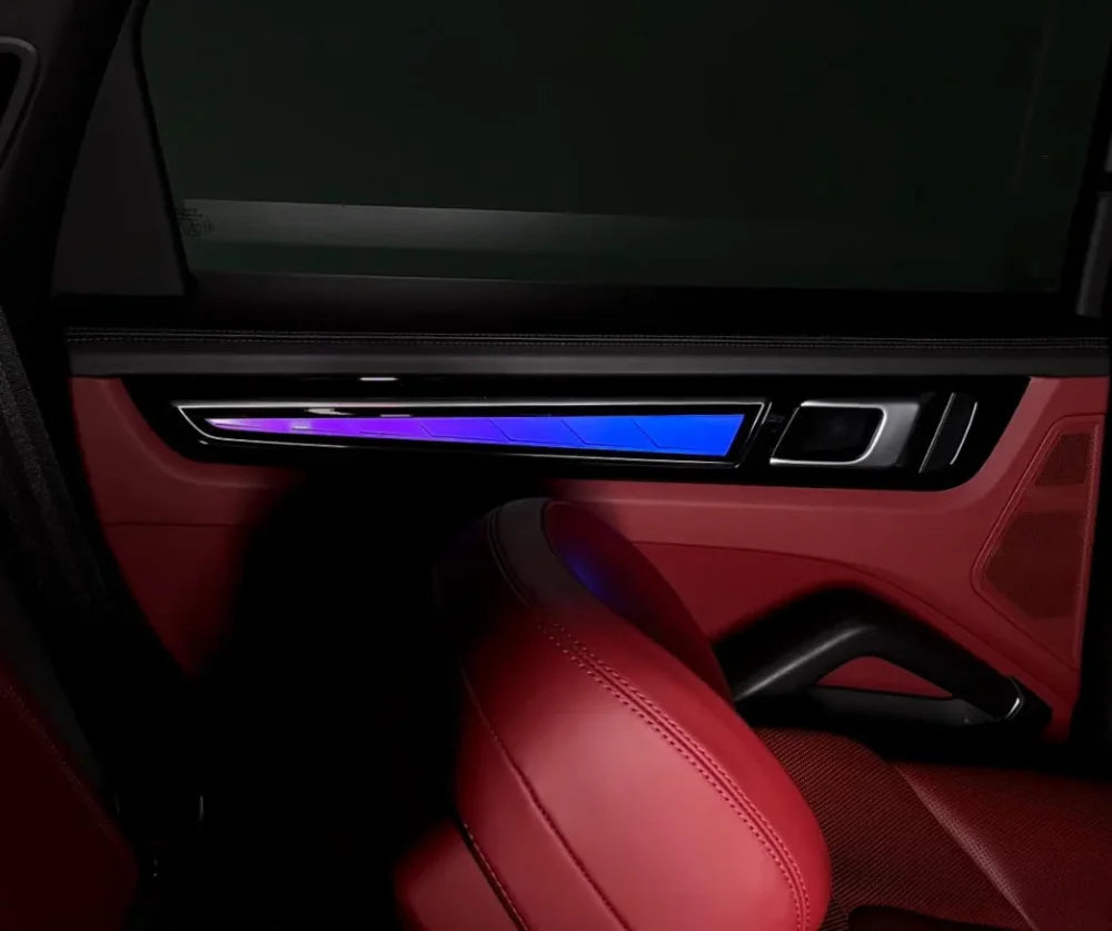 Upgraded 3D Crystal Dynamic Ambient Light 2017-2023 For Porsche Cayenne Symmetry Rainbow Car Interior Atmosphere Light