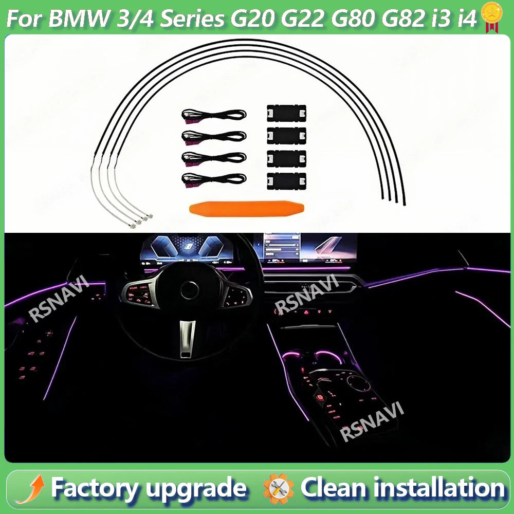 11 Colour G20 Door LED Ambient Light For BMW 2/3/4 Series G21 G22 G26 G80 G82 M3 M4 4-Door Interior  Upgrade Original car mold