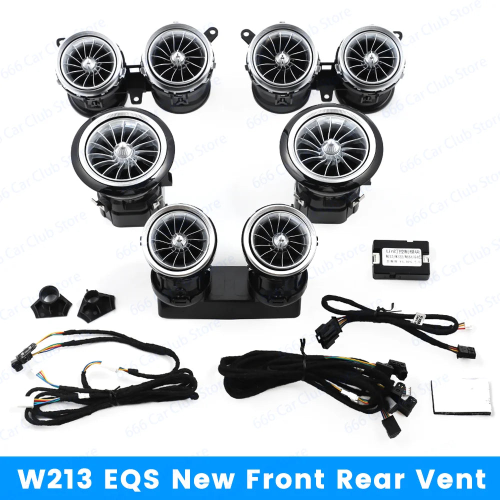 3/64 Color LED Air Vents for Mercedes Benz W205 W213 W222 W117 W176 X156 W206 W167 Interior Lighting Upgrade