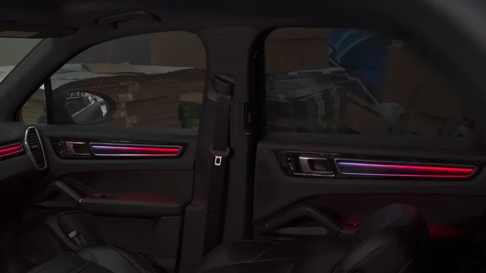 Multicolored APP Control Luxurious Ambient Light For Porsche Cayenne 2018-2023 Interior Decoration Dynamic Car Led Light Kit