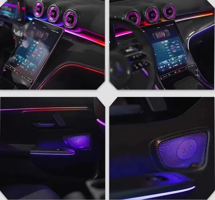 For Mercedes Benz C-Class W206 2022-2025 Car Interior The Passenger Side Dynamic Light And Shadow Environment Lighting Kit