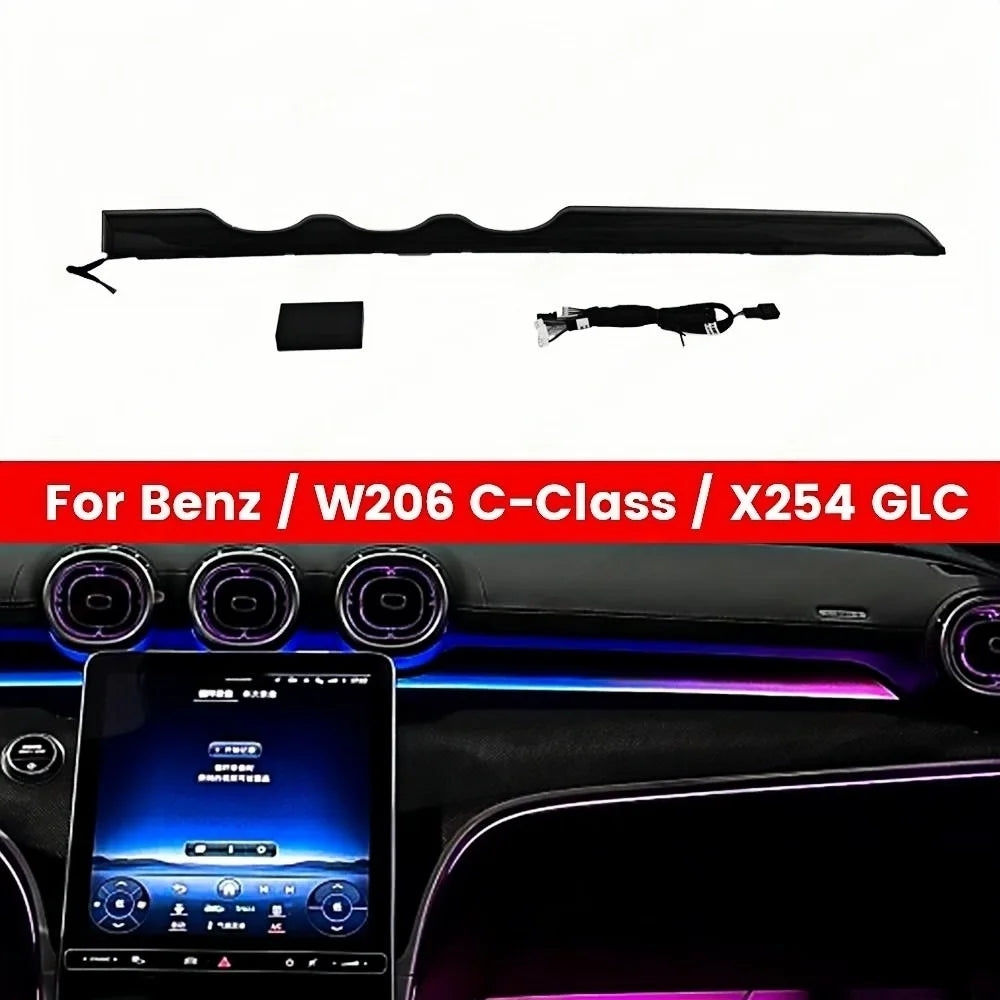 64 Colors For Mercedes Benz C-Class W206 Led Turbine Nozzle Ambient Light Air Vent Lamp New Outlet Turbo Interior Air Vent