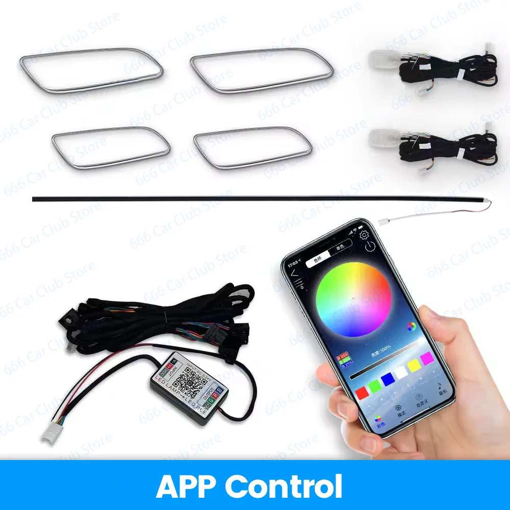 12 Colours LED Ambient Lights For Mercedes-Benz W117 W176 W156 A/CLA/GLA  A45 CLA45 LED Car LED Turbo Style Vent Decoration Lamp