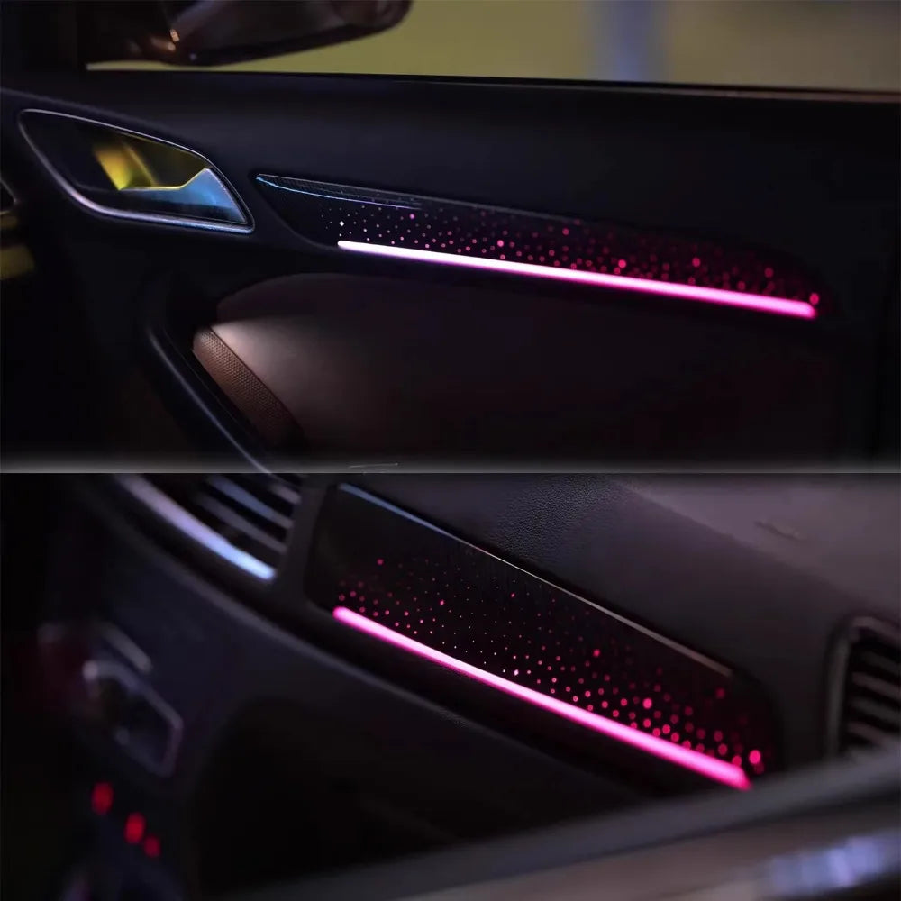 Car Interior LED Light Kit For Audi Q3 2013-2018 Models Symphony 64-color Colorful Ambient Light Trim Accessories