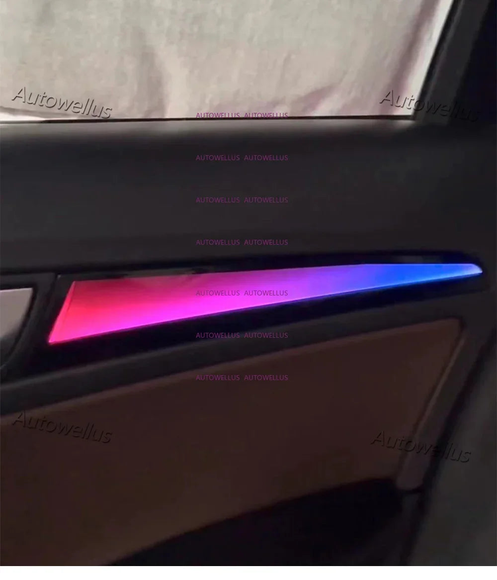 Auto AccessariesDecorative Door Speaker Cover Panel Atmosphere Lighting For Audi A4 2006-2016 LED Lamp Car Ambient Light Illumin