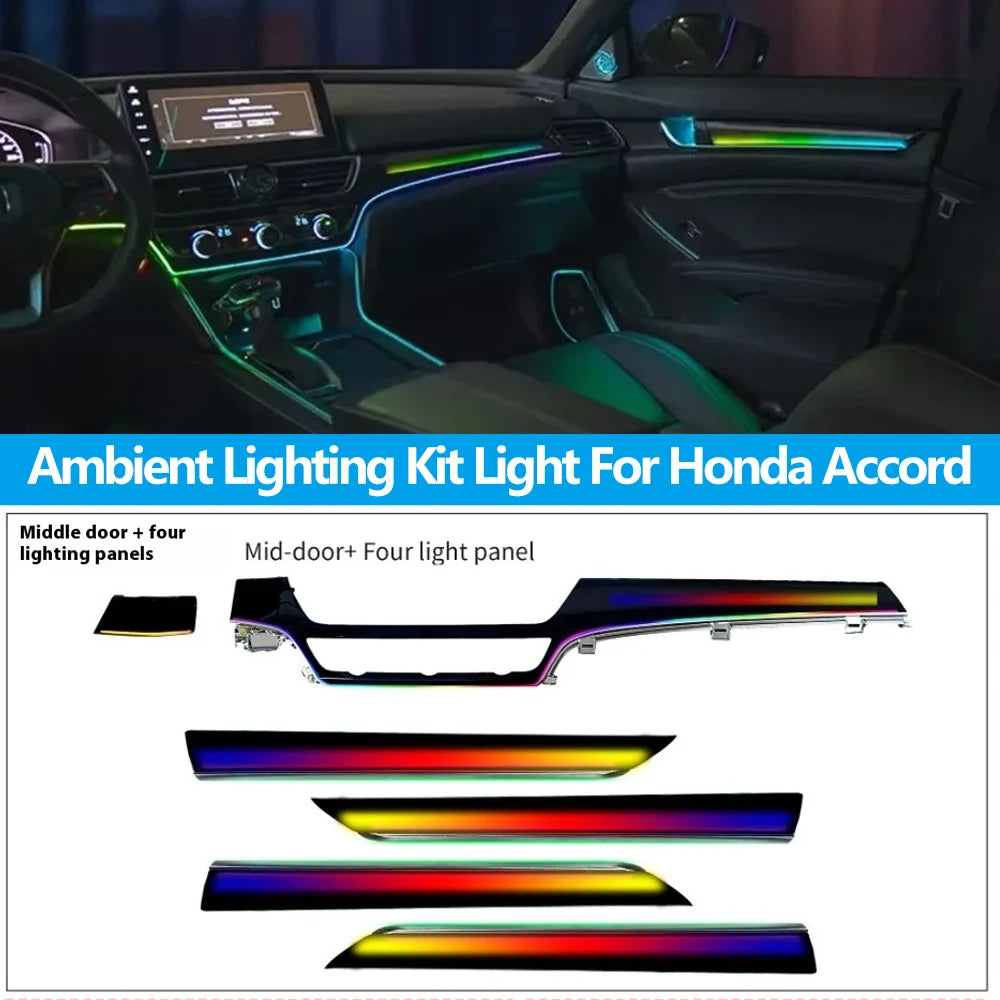 64 Colors Full Light Ambient Lighting Kit Light For Honda Accord 2018 2019 2020 2022