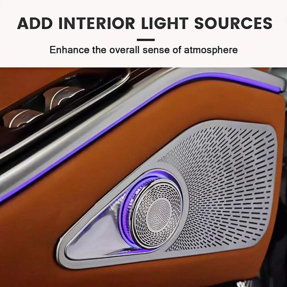 64 Colors Rotating Tweeter Door Speaker For Mercedes Benz S-Class W223 Horn Ambient light Speaker Cover Car Accessories