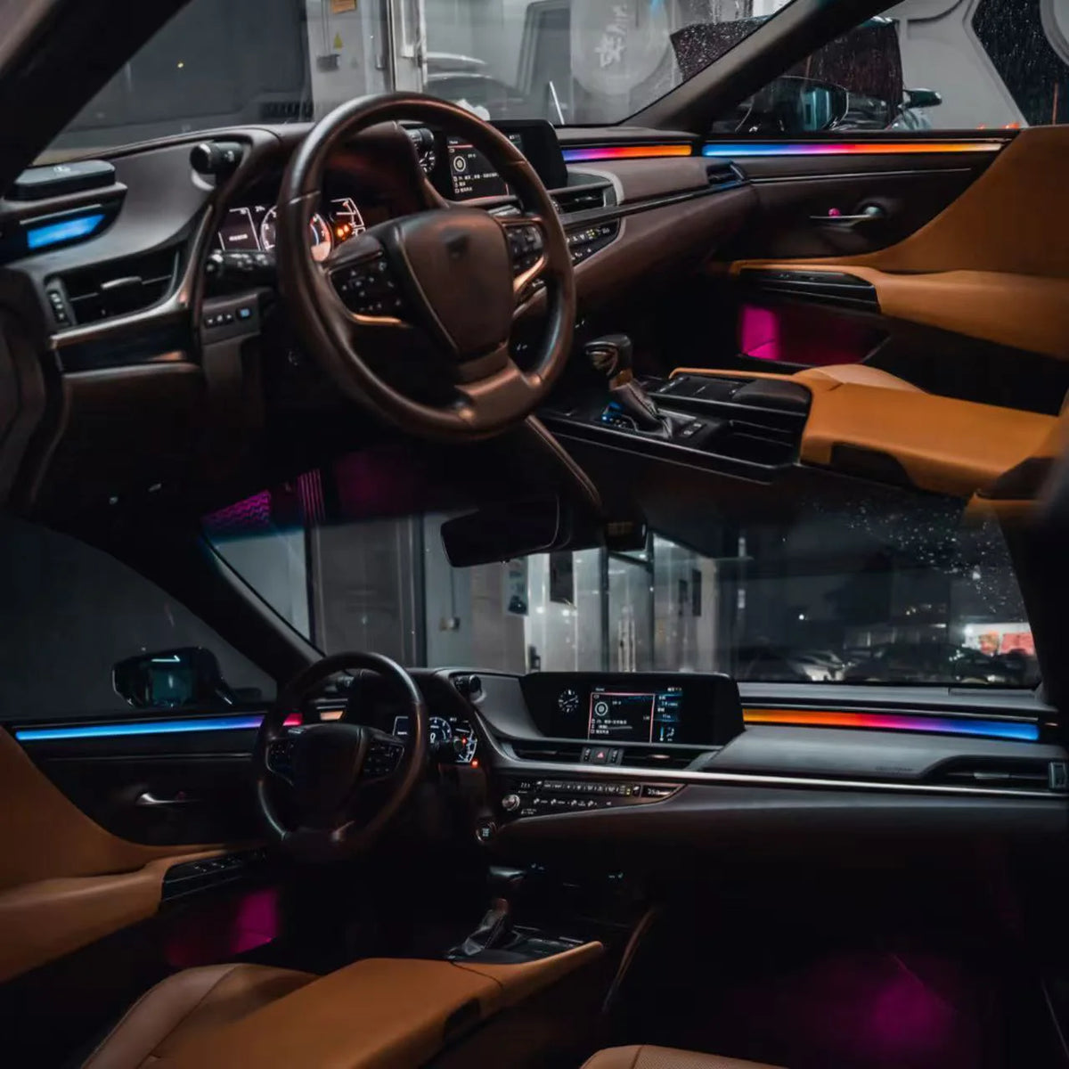 Car 64-color ES Ambient Lighting for Lexus ES  2018-2024 Interior Dynamic Symphony  LED Ambient Light Decorative Accessories