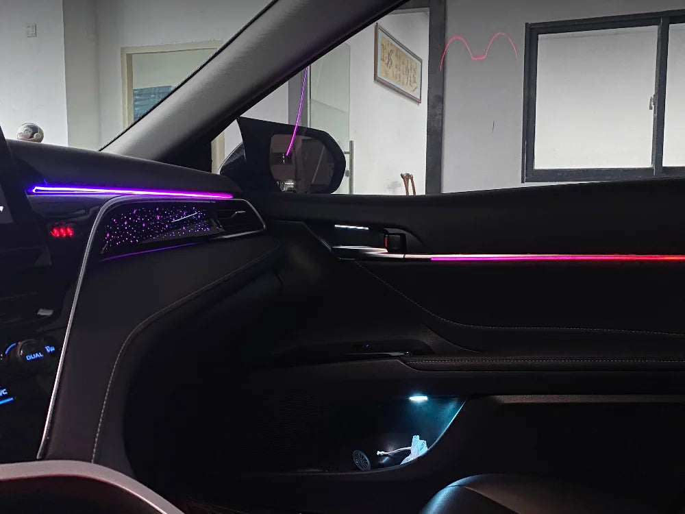 LED Car Inner Ambient light For Toyota Camry 2018-2023  Dynamic Ambient Lamp Original Car 1:1 Mold Kit Button APP Control