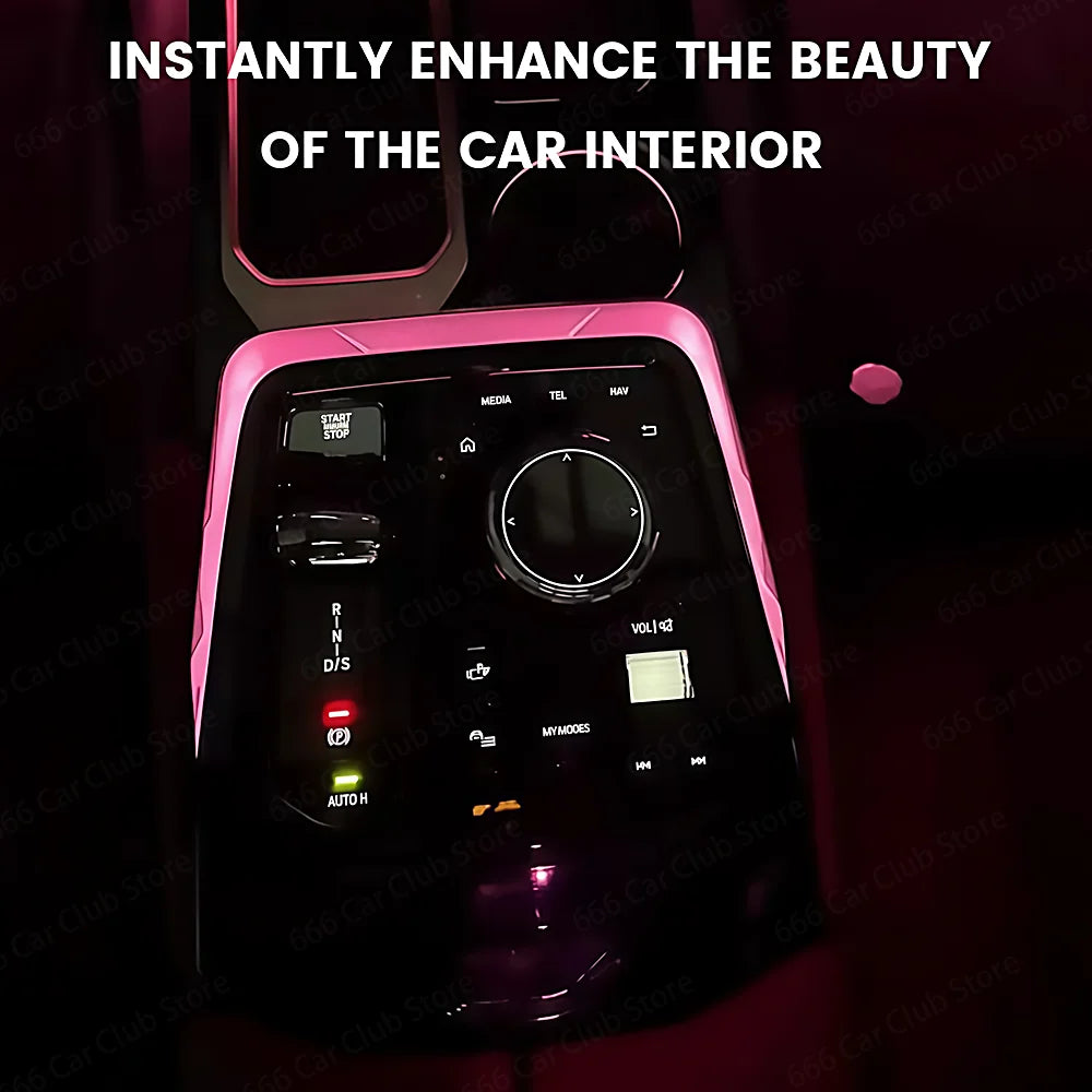 15 Color Decorative light For BMW New 5 Series G60 LED Central Control Crystal Saddle Lamp Ambient Light Car Interior Lighting