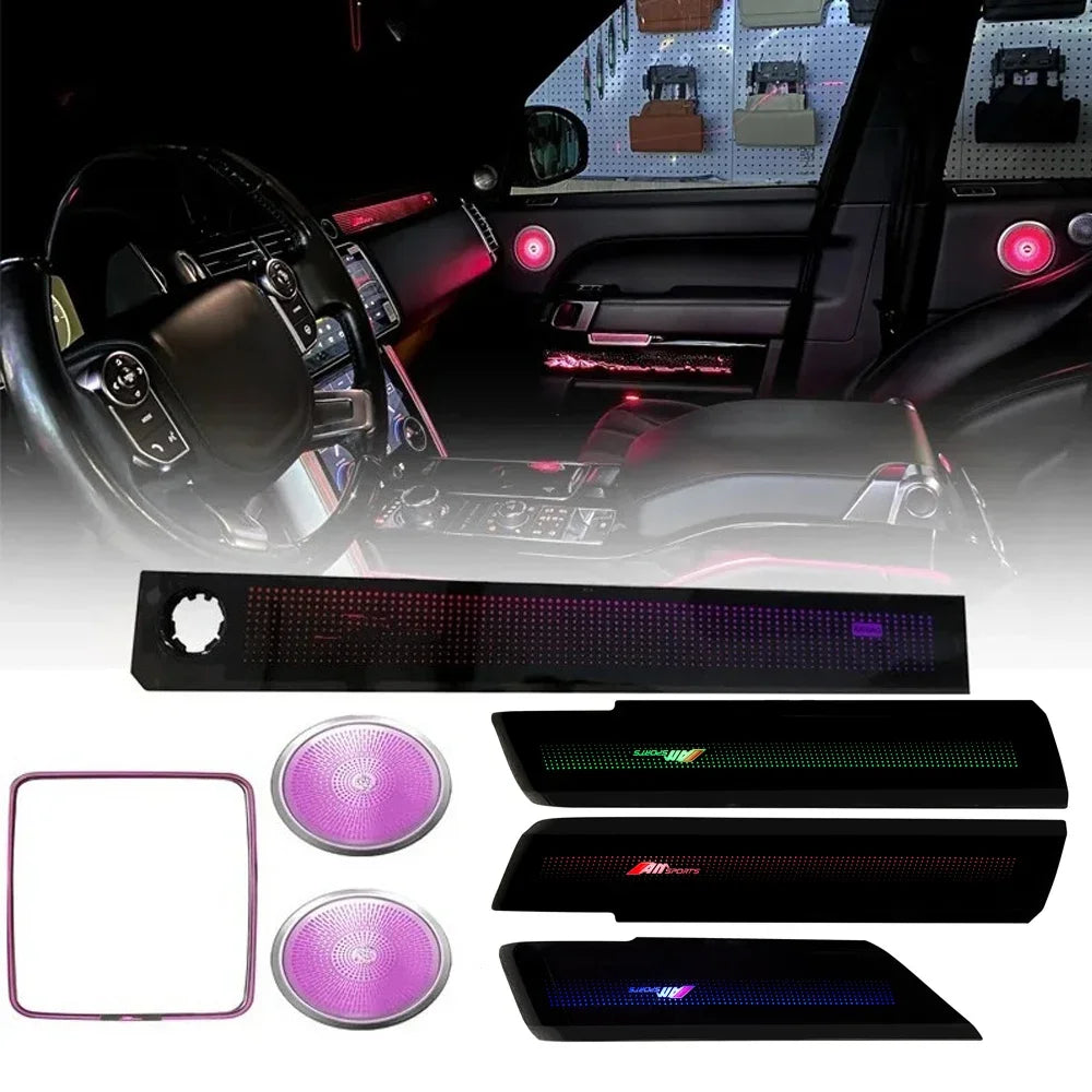 64 Color Car Interior Ambient Lighting for Land Rover Vogue Sport 2014-2017 Auto LED Lights Kit for Decoration Upgrade